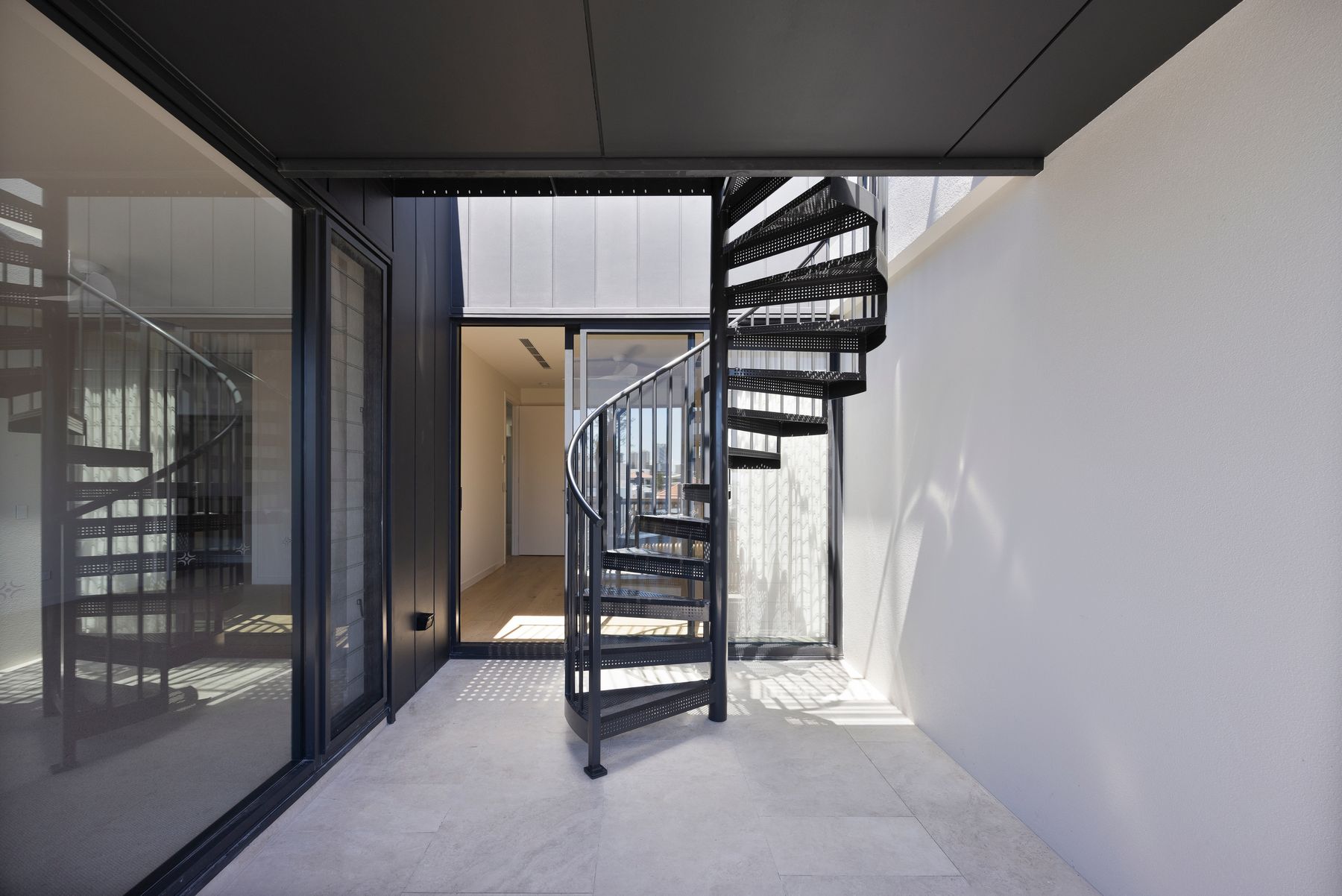 Stairs to the rooftop